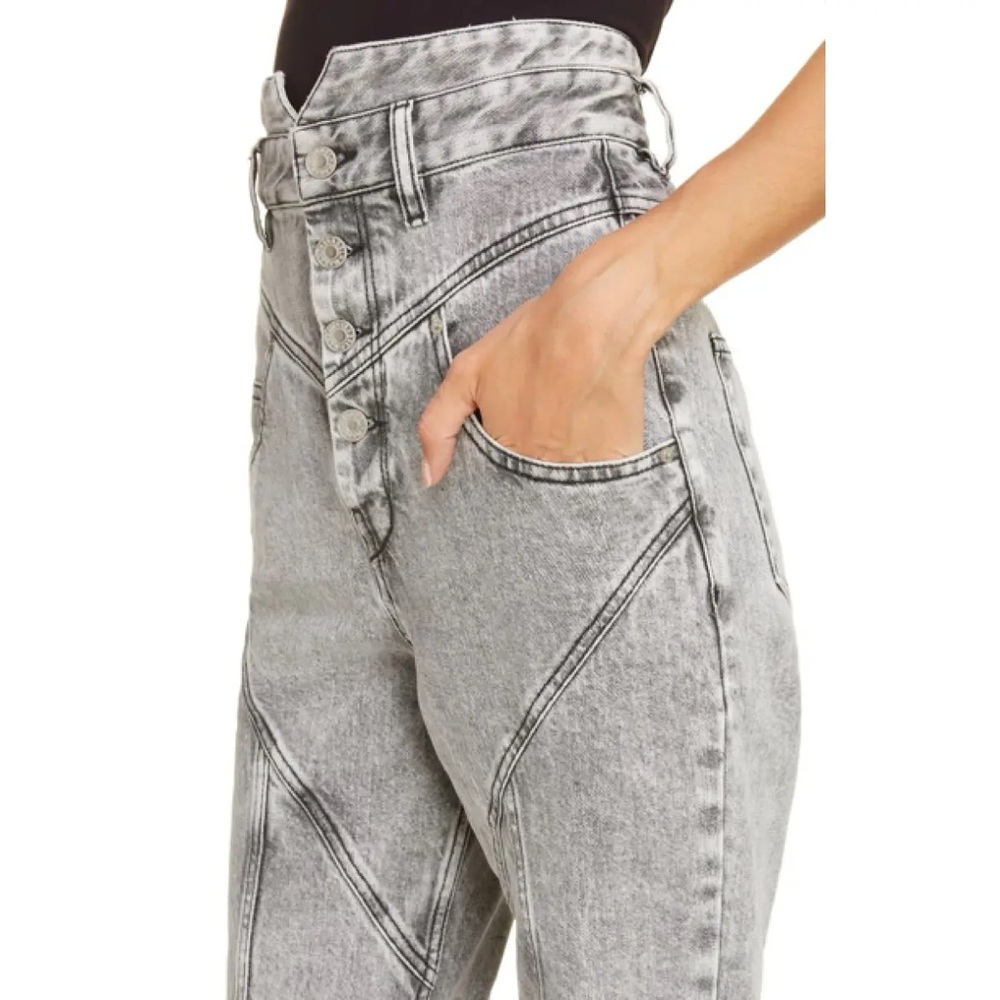 Isabel Marant REI Acid Wash High Waisted Jeans, size 36/4 - Picture 2 of 10